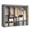 Grey, variant on Portable Closet Wardrobe for Small Room, 35-Inch Clothing Organizer Storage Rack with 2 Clothes Hanging Rods and 4 Shelves, Non-Woven Fabric Cover, Black