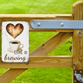 thumbnail image 6 of Wllo0ord Vintage 'Love is Brewing' Tin Sign - Rustic Coffee Wall Decor with Heart-Shaped Coffee Cup Design, Ideal for Kitchen or Coffee Shop, Durable Tinplate Material, Coffee Bar Accessories, 6 of 6