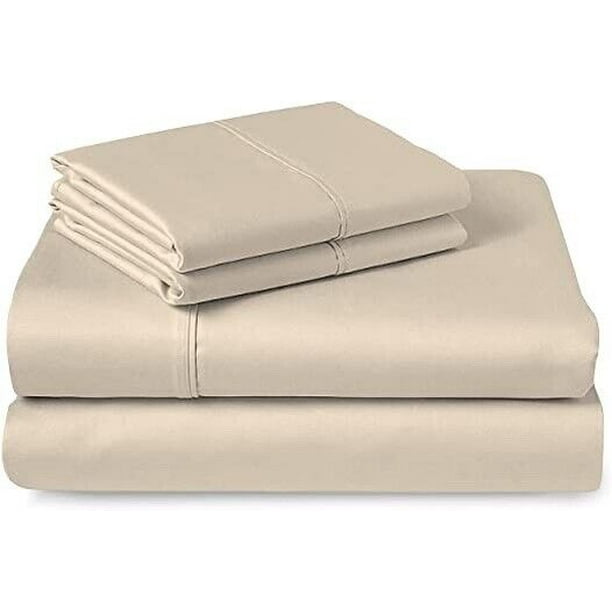 Twin XL Fitted Sheets 2 Pack For Dorm Beds Adjustable Deep Pocket 1800