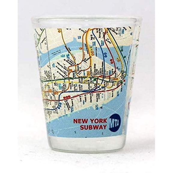 New York City Subway Map Shot Glass ctm