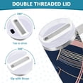 thumbnail image 3 of Yayeee 40oz Double-Wall Insulated Stainless Steel Tumbler with Handle Bottle, Black Stripes, 3 of 8