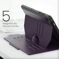 thumbnail image 6 of Case for Samsung Galaxy Tab A9 8.7" 2023 SM-X110 / SM-X115, PU Leather + PC + TPU Folio Flip Case with Strong Magnetic Multi-Angles Stand + 2 Card Slots for Tab A9 2023, Purple, 6 of 8