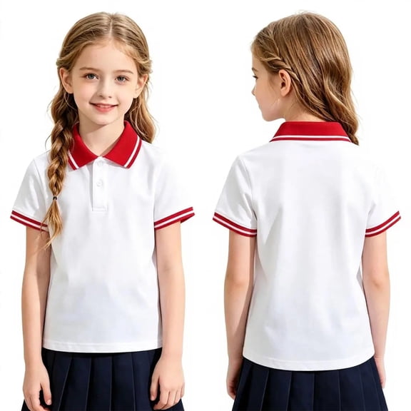 Kids' Polo Shirt Quick Dry Sports T-Shirt School Uniform Collared Clothing Activity Top