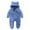 Blue, variant on purcolt Baby Boys Girls One-Piece Plush Hooded Jumpsuit Autumn Winter Warm Romper Outfits Bear Ear Infant Zipper Fleece Bodysuit Playsuit Newborn Clothes