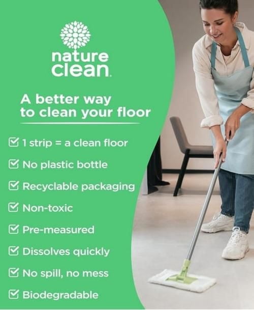 Nature Clean Floor Cleaner Strips - Fresh Lemon Scent, 36 strips