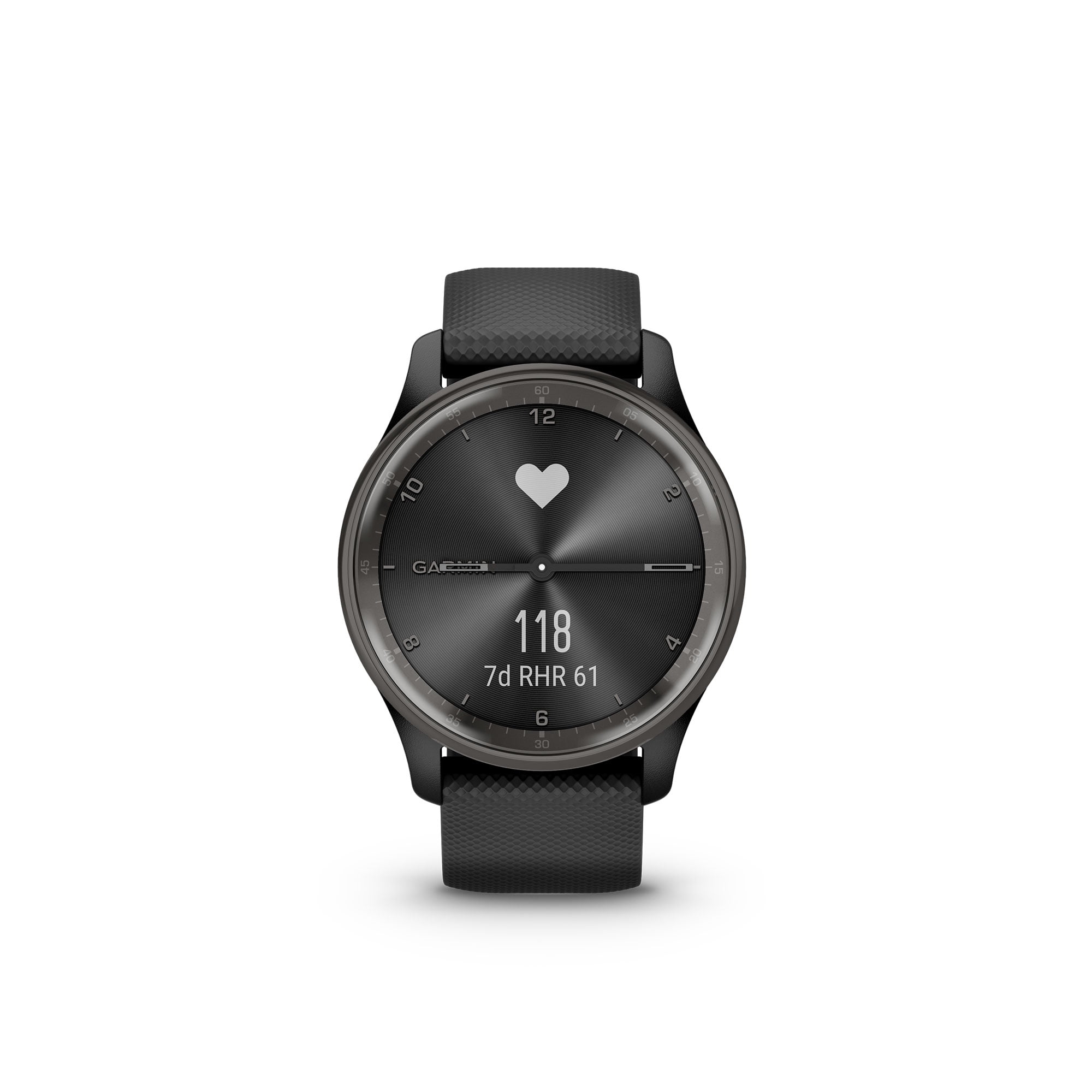Garmin vivomove Trend Hybrid Smartwatch Slate Bezel - Black Case