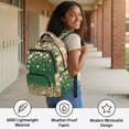 thumbnail image 4 of FUIALDOLG Flowers Striped Print Breathable Padded Bookbag with Soft Side Pockets Toddler Bookbag, Lightweight 17 Inch Teen Boys Backpack for Daily Use Back to School, 4 of 10