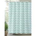 thumbnail image 2 of Shower Curtain, Striped Abstract Chevron Pattern Teal Green Line Washable Shower Curtain with Hooks Bath Decor Fabric Shower Curtains for Bathroom, Hotel, Stalls, Bathtubs, 72x84 Inch, 2 of 6