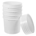 thumbnail image 6 of HERFIER 4pcs Bucket With Lid Empty Paint Bucket 1-liter Portable Paint Bucket With Handle 4.72x4.6x4.6in, 6 of 8