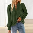 thumbnail image 5 of Women Boho Long Sleeve Shirts Dressy Casual V-Neck Fall Fashion Tops Dot Flowy Blouses, 5 of 7