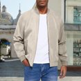thumbnail image 2 of Men's Track Jacket Stand Collar Full Zip Up Lightweight Athletic Workout Running Jacket with Zipper Pockets, 2XL, 2 of 7
