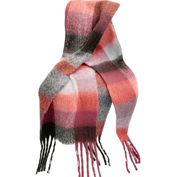 Yuanlong Womens Scarves Plaid Tassel Thick Fluffy Warm Neck Wraps Elegant Stylish Cozy Winter Outdoor Casual Daily Scarves