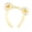 Yellow, variant on Hair Hoop Toothed Anti-Slip Plush Headband with Bear Ears Decor Fluffy Elastic Face Washing Makeup Hairband