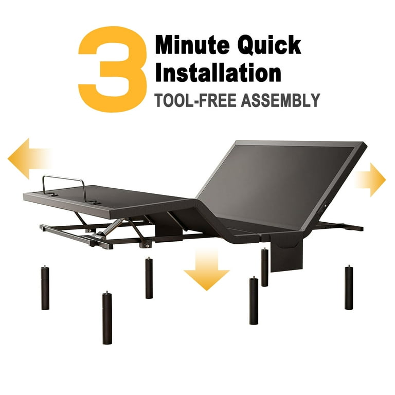 CHITOOMA Electric Adjustable Bed Frame Full with Wireless Remote