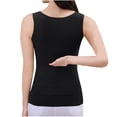 thumbnail image 5 of Lenpel Women's Thermal Tank Tops Fleece Lined Stretch Sleeveless Undershirts Camisole Warm Base Layer with Pocket, 5 of 5