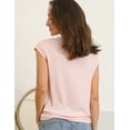 thumbnail image 3 of Doublju Womens Cap Sleeve Semi Turtleneck Tunic Top Sweater With Plus Size, 3 of 4