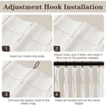 thumbnail image 6 of Nalqet Pinch Pleated Linen Curtains 96 inch Length 2 Panels Set, Light Filtering Linen Blend Sheer Drapes Memory Trained Pleated Curtain Back Tab with Hooks Rings for Living Room Bedroom, Beige White, 6 of 8