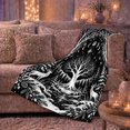 thumbnail image 6 of Celestial Woodland Deer Snowy Forest, Peaceful Woodland Scene, Warm Flannel Blanket for Cabin and Lodge with Detailed Artwork, Wildlife Lovers Housewarming Gift, Fantasy Home Decor, 6 of 9