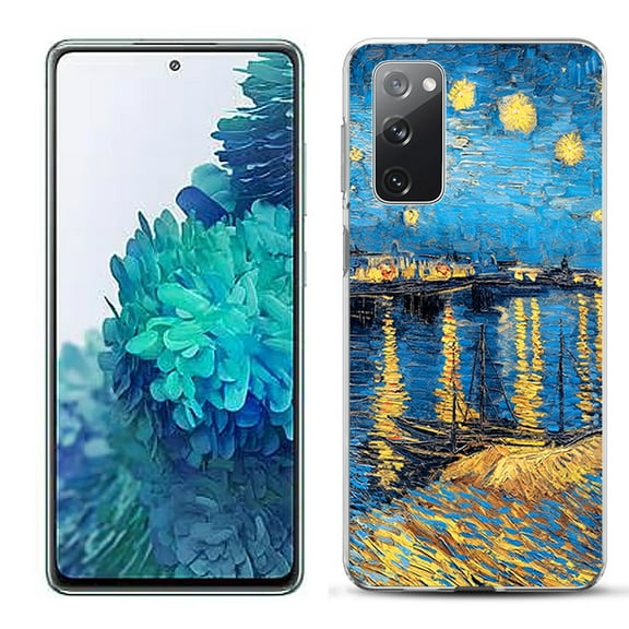 Slim-Fit Gel TPU Phone Case for Samsung Galaxy S20 FE 5G Fan Edition, by OneToughShield ® - Starry Night Rhone
