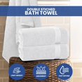 thumbnail image 5 of Linteum Textile 4 Pack Premium Bath Towels 27x54 Inches 100% Ring Spun Cotton (White), 5 of 6