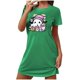 thumbnail image 1 of Camisón corto de talla grande para mujer, camisón de manga corta con estampado de pecho a la moda, camisón para mujer, 1 of 3
