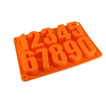 

Silicone Fondant Mold Cake-Decorating DIY Number Chocolate Mould Tool Cake Decorating Supplies Orange