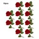 thumbnail image 3 of Flores artificiales Billuyoard 10 piezas Plástico Decoración rojo brillante, 3 of 6
