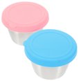 thumbnail image 4 of MasteelfCA 2pcs Salad Dressing Containers Stainless Steel Condiment Cups Sauce Containers with Lid, 4 of 8