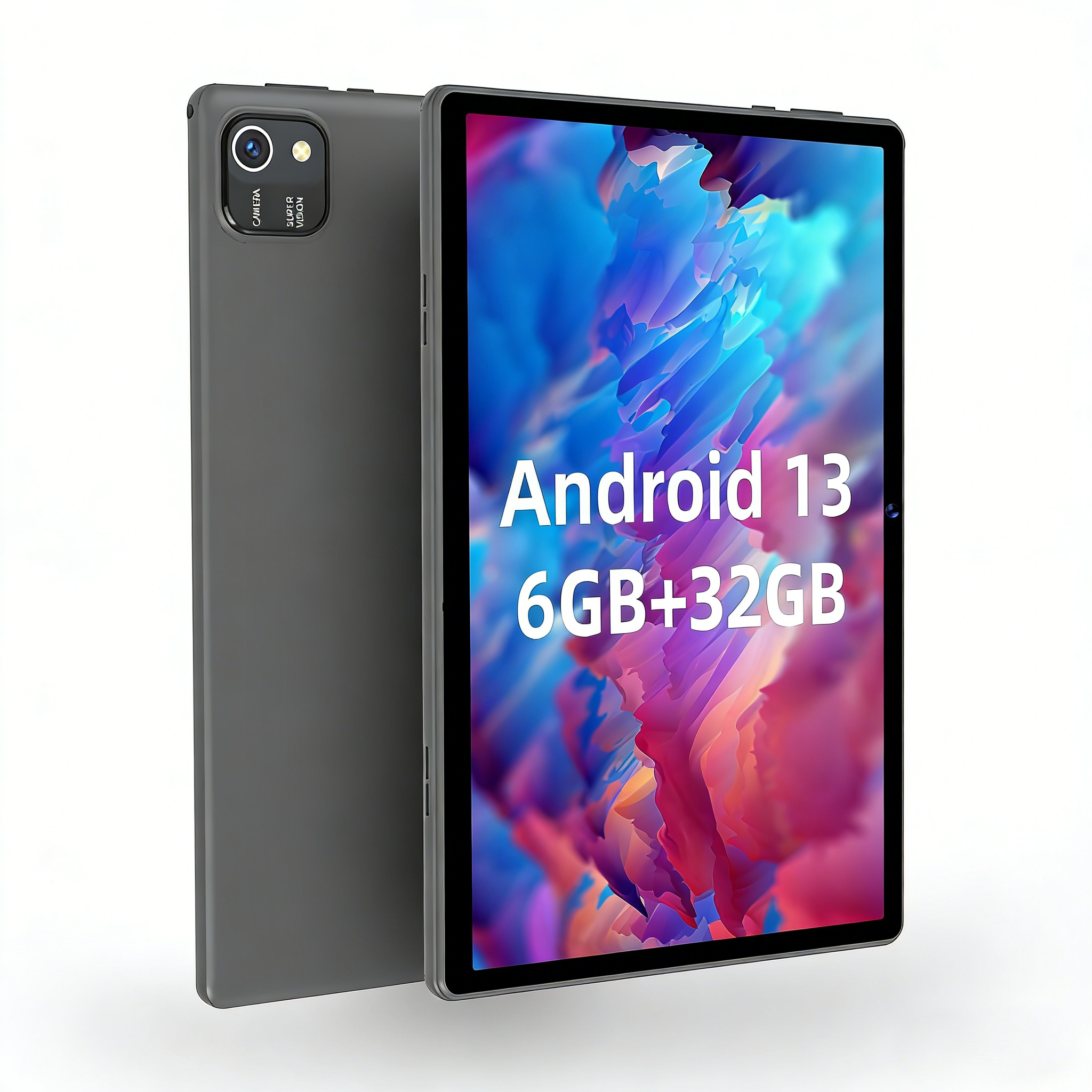 Tablet 10 inch Android Tablets, 6GB RAM 32GB ROM 512GB Expand, Quad-Core Processor, 1280x800 LCD Touch Screen, WiFi, Dual Camera, BT, 6000mAh Battery