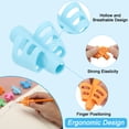 thumbnail image 3 of Uxcell 6 Pcs 2 Fingers Handwriting Pencil Grippers, Light Blue, Green, Orange, 3 of 6