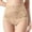 Khaki, variant on Plus Size High-Waist Striped No-Show Bikini Tanga for Women Underwear Custom Thongs Panties with Comfort Fit and Pink XXL