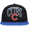 thumbnail image 2 of Men's Mitchell & Ness Black Chicago Cubs Rise Up Snapback Hat, 2 of 5