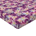 thumbnail image 4 of Ambesonne Floral Fitted Sheet, Print Spring Garden Flowers, California King, Purple Pink and Yellow, 4 of 5