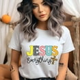 thumbnail image 2 of Jesus Everything T-Shirt | Colorful Patterned Christian Graphic Tee , Black, Size XL, 2 of 6