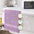 thumbnail image 2 of Creosa Cotton Bath-Towels-Set Purple, 100% Ring Spun Combed-Cotton 4pc Bathroom Towels 27x54 Inch, Highly Absorbent Soft Feel, Daily Use Purple Towels with Hanging Loop, 2 of 4