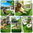 thumbnail image 5 of Realistic Deluxe Artificial Grass Synthetic Thick Lawn Turf Carpet 3 FT x 5 FT 15 Square FT Green, 5 of 9