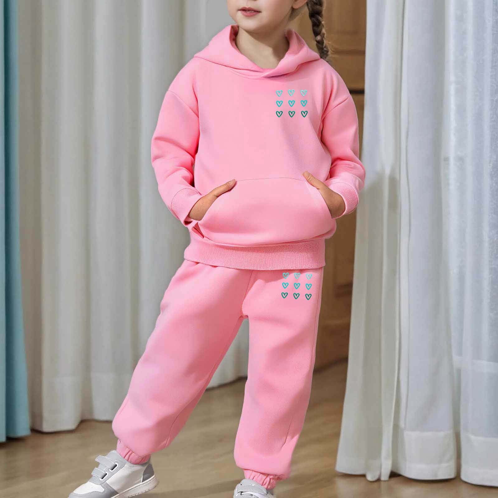 Ensemble Jogging Sweat à Capuche Enfant – Survêtement Chaud Uni Garçon Fille Bébé Automne Hiver – Pull + Pantalon Confortable Et Stylé