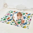 thumbnail image 2 of Vivid Colored Dinosaur and Leaf Pattern Blanket,Comfortable Soft Flannel Throw Blanket,All Season,Warm Lightweight Blankets for Sofa Bed Couch Living Room Chair,30"x40", 2 of 4