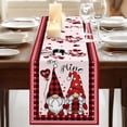 thumbnail image 3 of Table Runners 90 Inches Long Dress Scarves, Valentine's Day Farmhouse Coffee/Dining/Kitchen Table Runner for Living Room, Gnomes Love Birds Trees Plaid Lines Pink 13x90 Inch, 3 of 9
