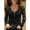 D-Black, variant on 2025 Women's Solid Color Round Tall Women's Shirts Neck Raglan Sleeve Hem Trashier Shirts Slit Loose Short Sleeve Womens Cold Gear Long Sleeve Button Decoration Casual Tops T