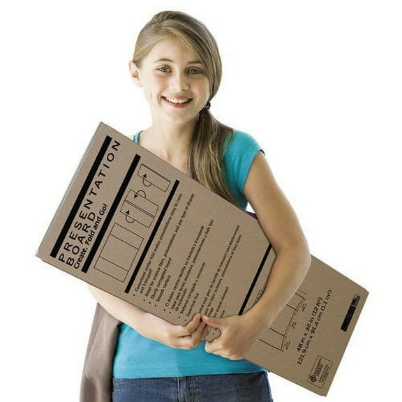 Spotlight Corrugated Presentation Display Board, White, 48 X 36