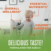 MaryRuths Toddler Multivitamin Gummies, Immune Support Overall Health, Strawberry, Papaya & Super Punch Flavor, 60 Ct