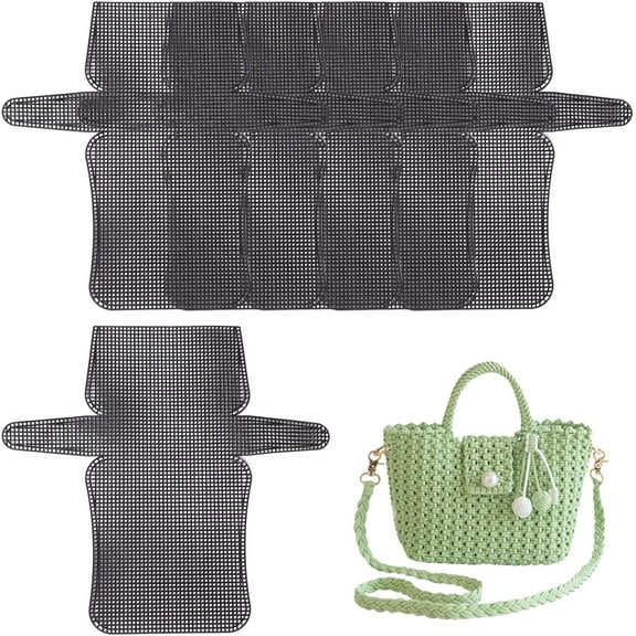 6pcs 6Pcs Plastic Mesh Canvas Sheets Bag Bottom Shaper Pads Purse Making Template for Yarn Crochet Embroidery Craft Black Sheets for Acrylic Yarn Crafting Knit Crochet Projects Black