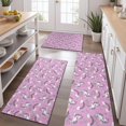 thumbnail image 2 of Pink Unicorn Rainbow Cloud Pattern Kitchen Rugs Sets Of 3,Kitchen Runner Rugs Non Skid Washable,Decorative Kitchen Floor Mats for Kitchen,Sink,Laundry,17"x30"+ 17"x47" + 17"x59", 2 of 6