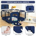 Baby Playpen, Outdoor Play Yard, Portable Play Yard 4Panel Baby Safety Playpen for Infant