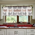 thumbnail image 3 of Yayeee Kitchen Curtains Tier Set of 2 Light Filtering 57"x24" Over Sink Window Panels, Gray Cat Pattern, 3 of 7