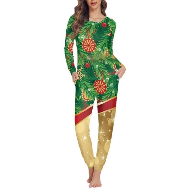 Conjunto de pijama de manga larga para mujer, ropa de dormir informal, jersey que combina con todo, ropa de estar por casa, regalos de Navidad, envío directo, 2 piezas