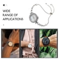 thumbnail image 3 of Elegante reloj de cuarzo para mujer con diamantes de imitación, diseño de sirena, pulsera de cadena plateada, reloj de cristal, reloj de pulsera de lujo para mujer, brazalete para eventos elegantes., 3 of 8