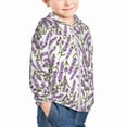 thumbnail image 2 of Kids Zip Up Hoodie for Boys Girls Toddler - Lavender Flowers Leaves Lightweight Long Sleeve 4T Boys Girl Clothes, Sun Protection Windproof Jackets Hoodie Sweatshirt, 2 of 7