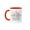 Red/White, variant on 3drose, Ruby 40th Anniversary or Birthday in Silver and Red, 15oz Two-tone Red Mug